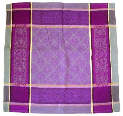 Jacquard tea towel napkin (Prestige. Purple) - Click Image to Close